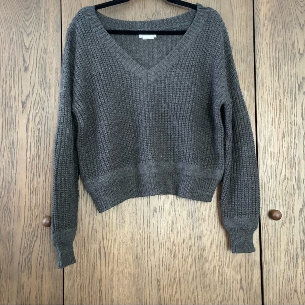 Lovers + Friends Charcoal V-Neck Sweater